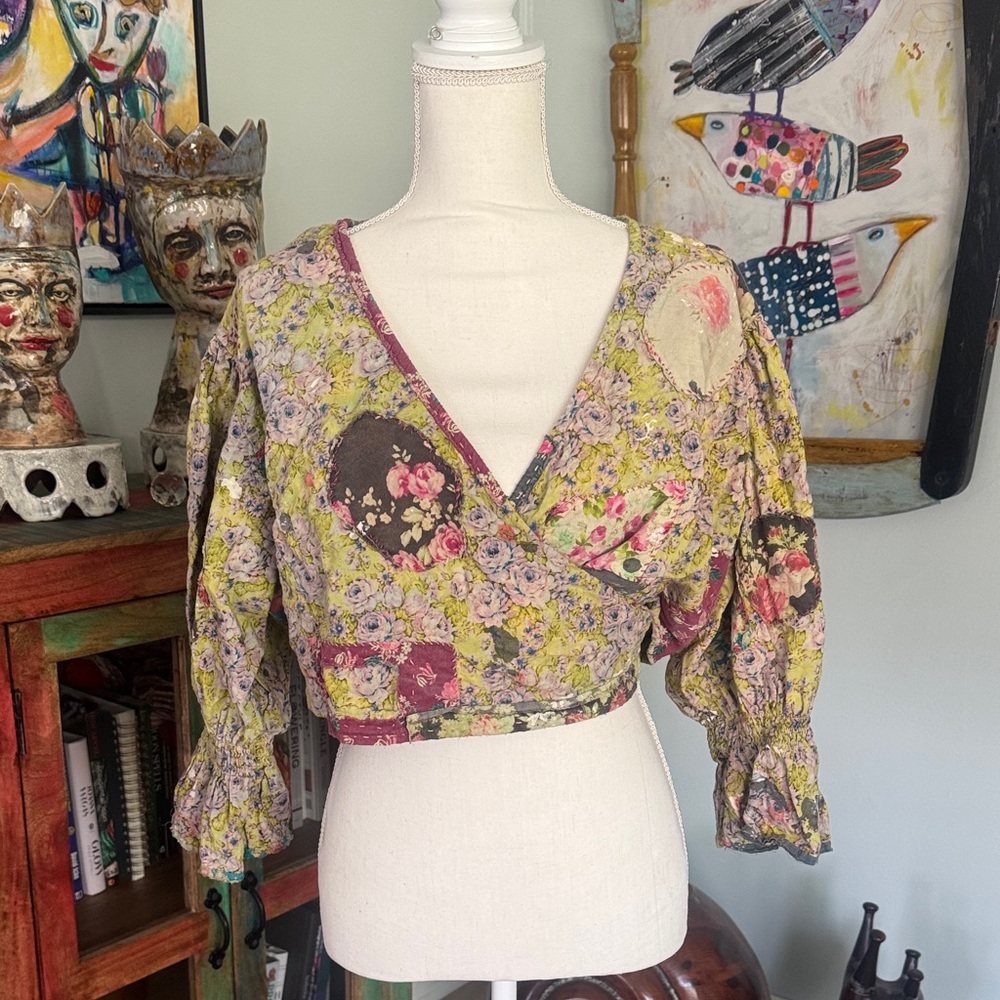 Magnolia Pear reversible wrap top